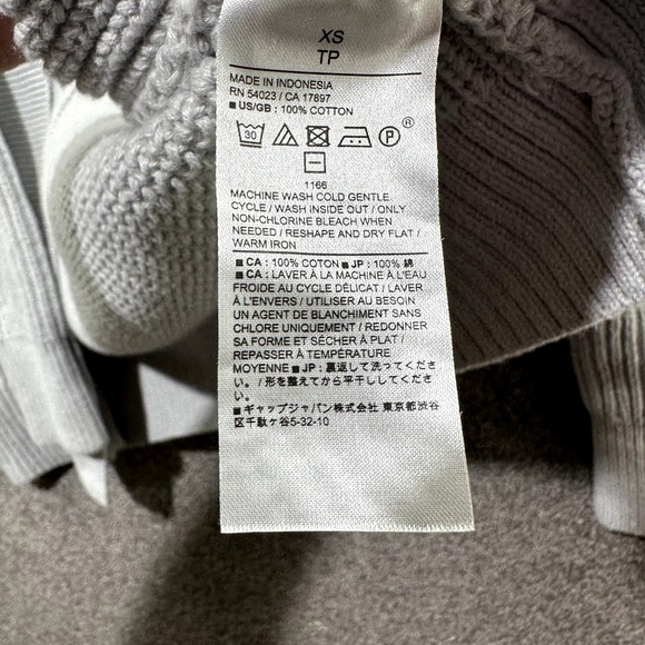 Banana Republic Cardigan Sweater Women XS Gray Chunky Open Front Long Sleeve - Picture 11 of 12